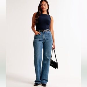 NWT A&F Curve Love High Rise 90s Relaxed Jean